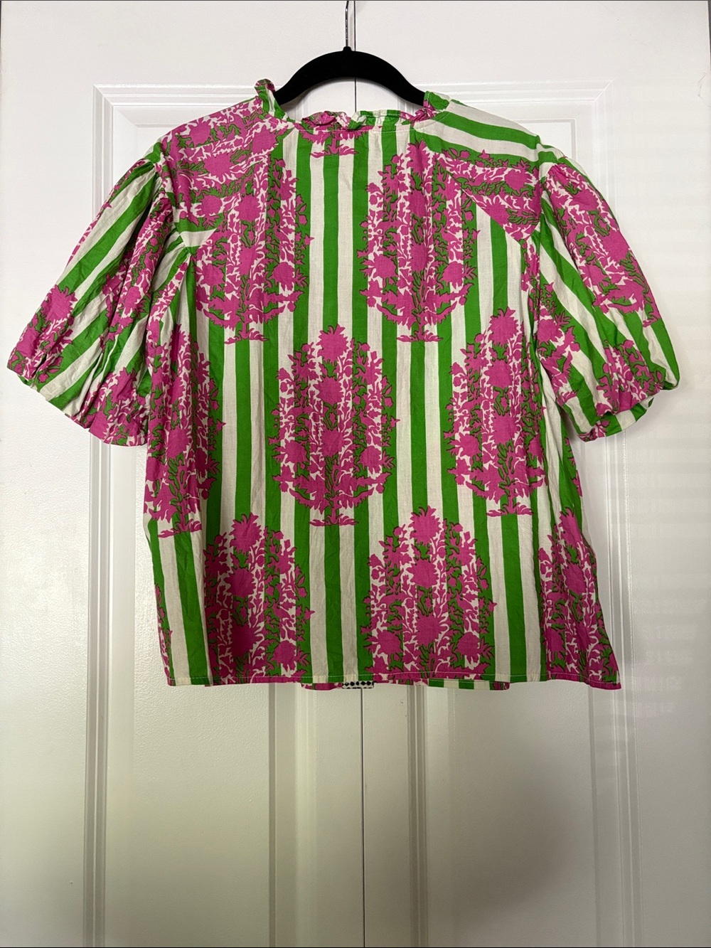 THML Stripe Floral Puff-Sleeve Top - Picture 7 of 9